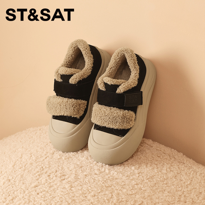 星期六女鞋大头面包鞋厚底松糕