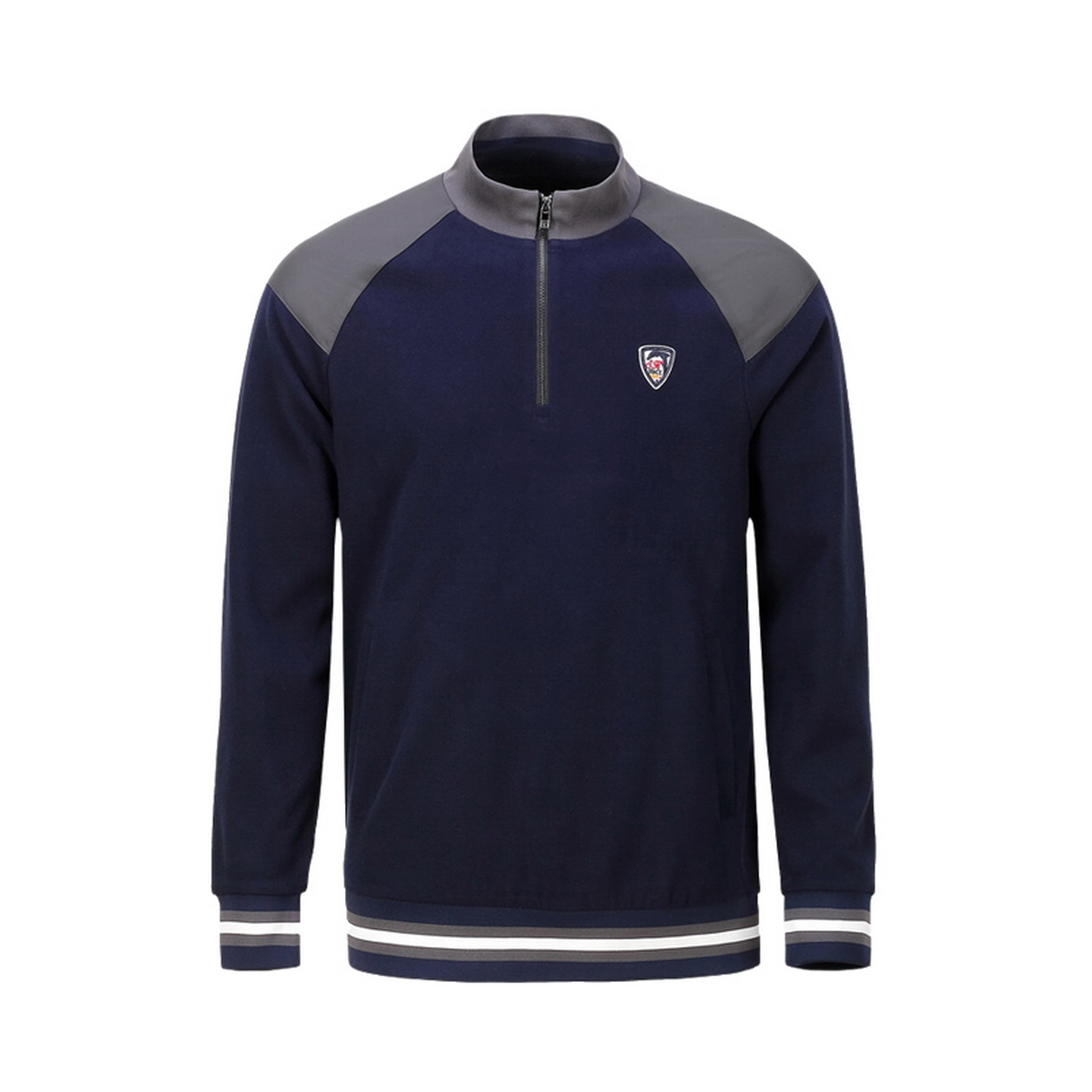 SK半拉链里料网布运动衫卫衣男士