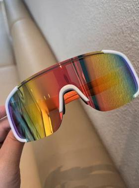 2024新款连体大框墨镜男女户外骑行登山滑雪眼镜防紫外线太阳镜潮