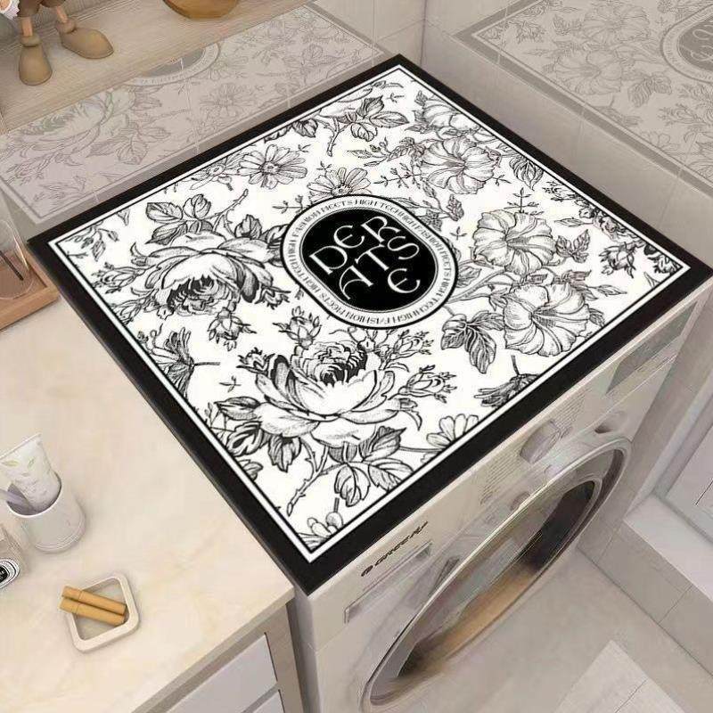 滚筒洗衣机皮革垫防水防晒冰箱盖布防尘罩万能全盖垫耐脏皮革垫子