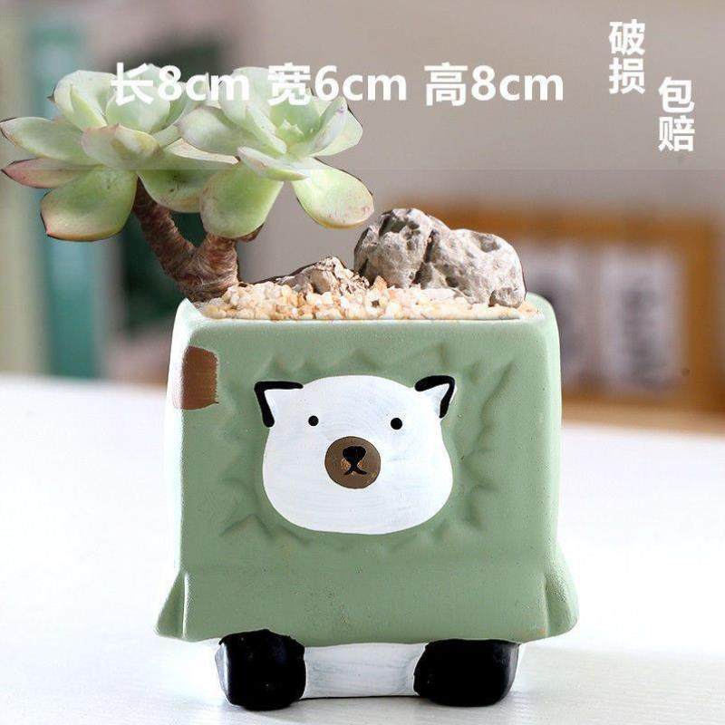 卡通多肉花盆陶瓷家用特价清仓精致小花盆可爱多肉专用盆大口径
