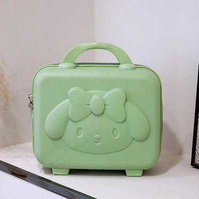 手提行李箱女14寸化妆箱小型旅行箱小号轻便可爱动漫3d熊密码箱包