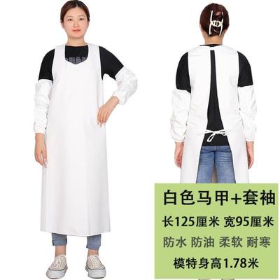 防水防油加厚食堂专用餐饮工作服耐酸碱加长大水产家用男女皮围裙