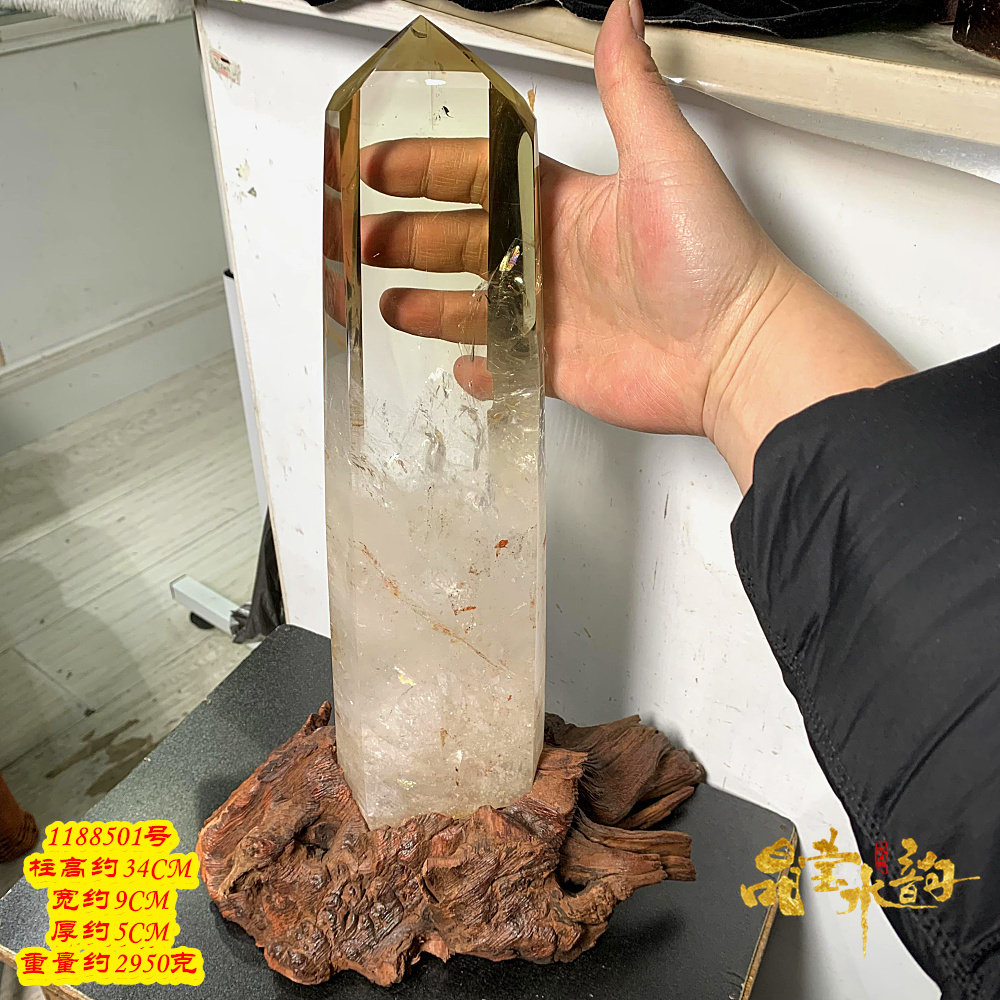 黄水晶柱摆件 天然水晶原石打磨 姜黄色颜色未优化 晶体透 赠底座,饰品/流行首饰/时尚饰品新,奇石,淘宝优惠券,粉丝福利购,淘宝优惠卷