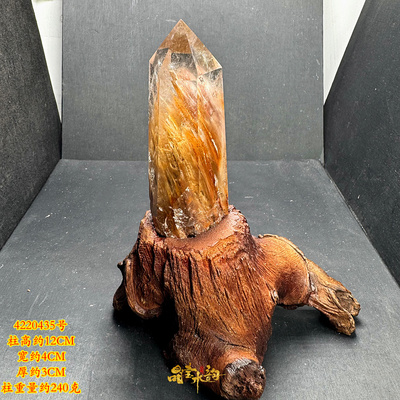 兔毛发水晶摆件天然水晶原石打磨