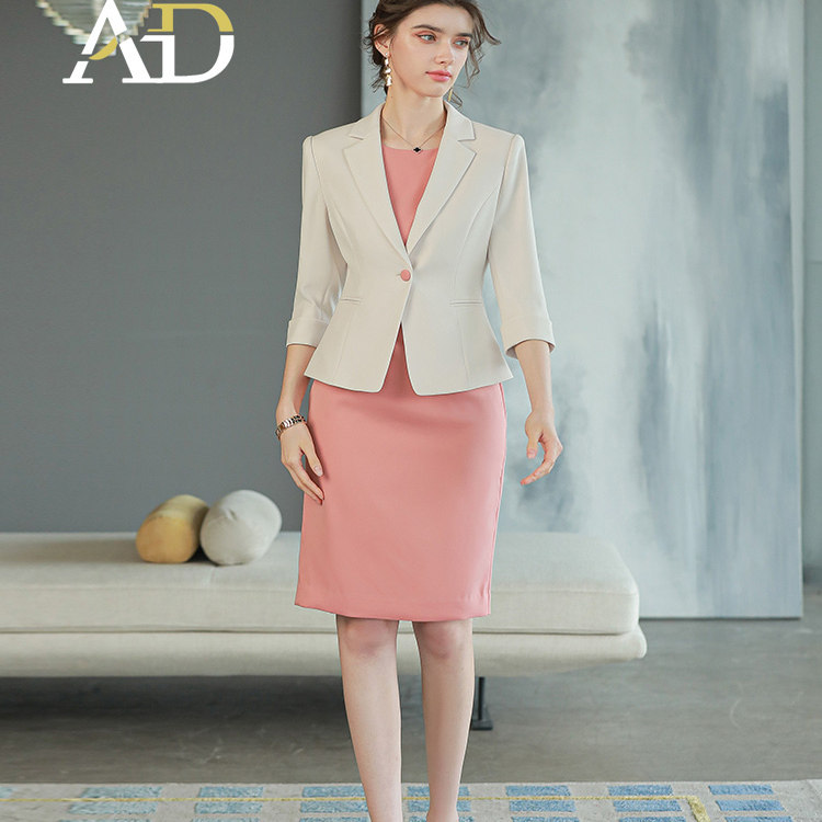 AD职业装气质女神范套装裙女秋季时尚气质两件套轻熟风背心连衣裙