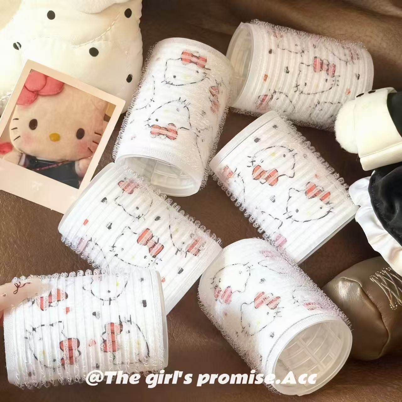 新款hellokitty空气刘海卷发筒韩式八字前额刘海卷刘海夹卷发神器