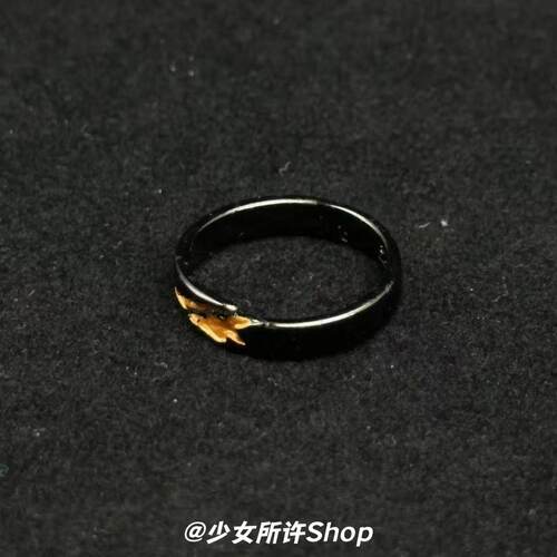古着暗夜金隙戒指合金不可刻字
