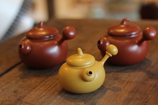 刘金城黄金朱泥侧把福禄双全 潮州手拉壶 急须迷你小茶壶 功夫茶