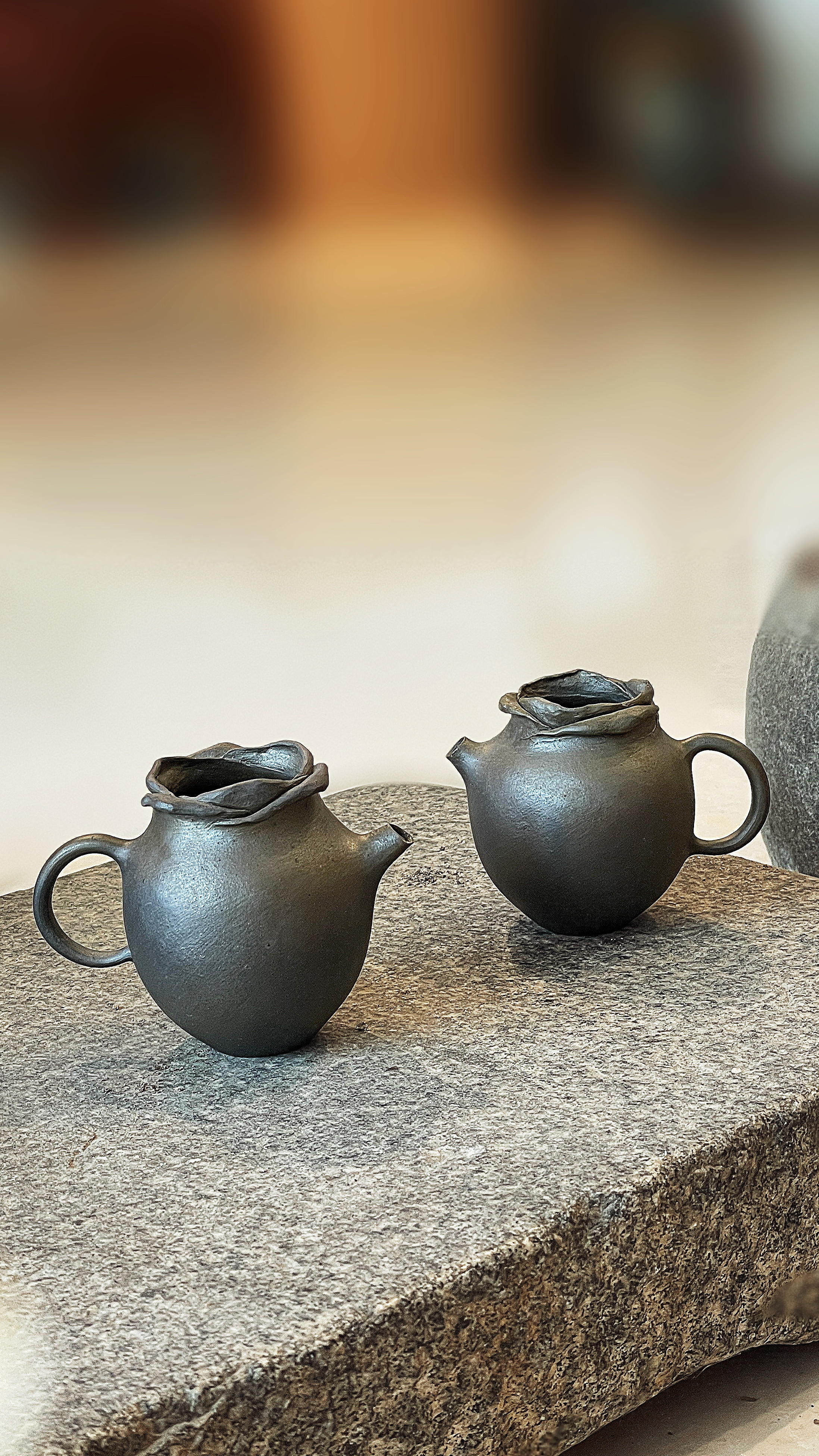 倪嘉敏柴烧公道杯 宜兴紫砂段泥茶壶
