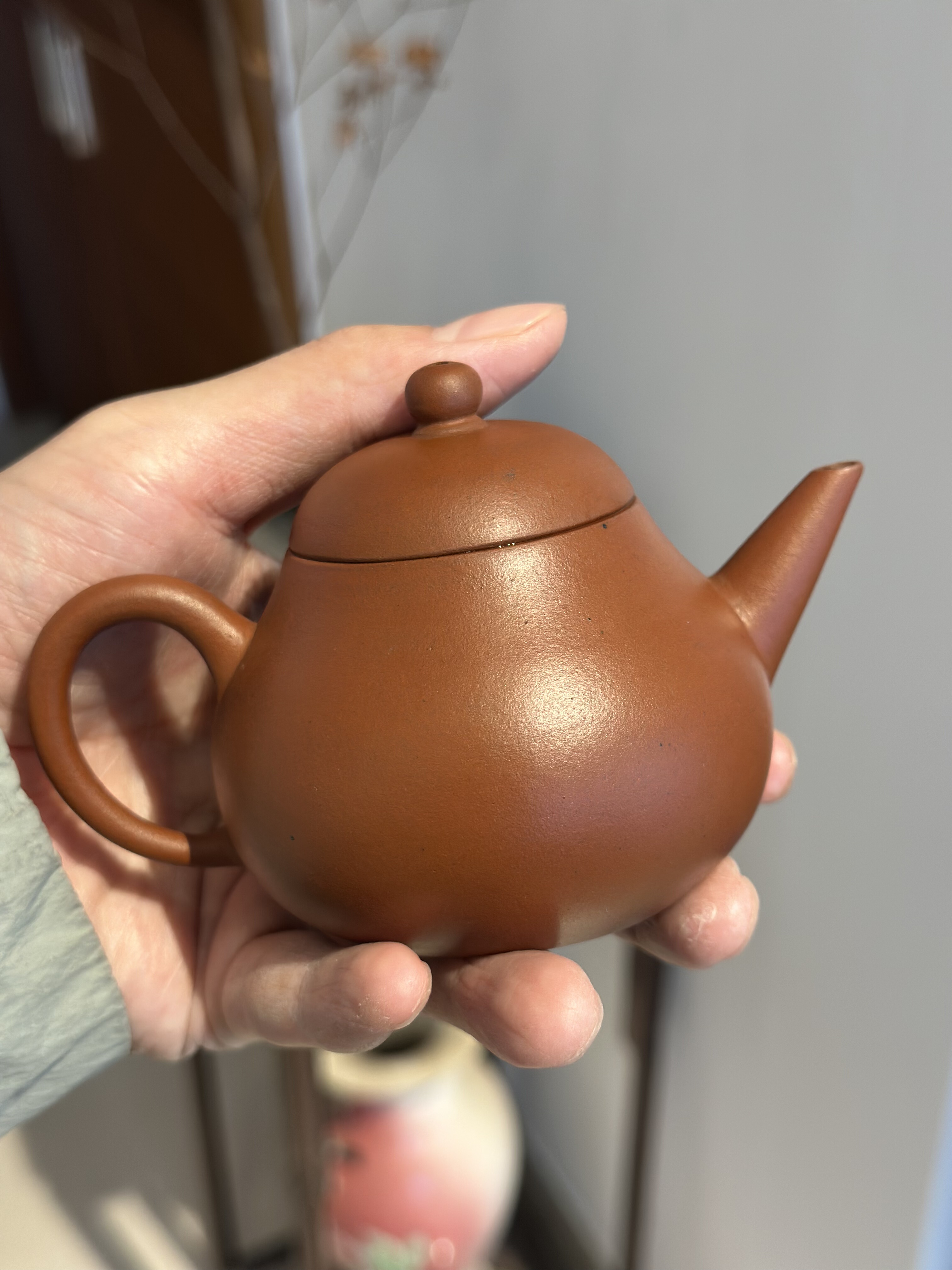 清代朱泥芭乐水平 孟臣诗文宜兴紫砂古壶 老茶壶 龙窑柴烧全手工