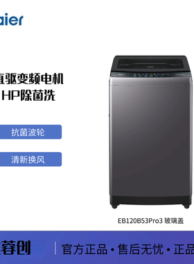 Haier/海尔EB120B53Pro3波轮洗衣机除菌全自动直驱变频12Kg大容量