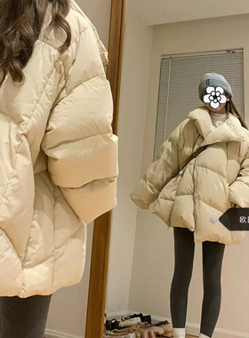 C8868#小众拉链棉服冬季外套2025宽松中长款棉衣棉袄潮