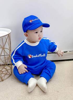 2026新品婴儿春秋衣服纯棉长袖哈衣连体衣超洋气宝宝爬服外出服