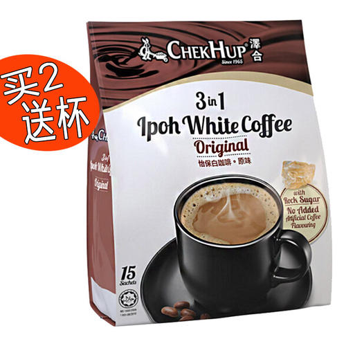 泽合怡保白咖啡三合一原味480g袋