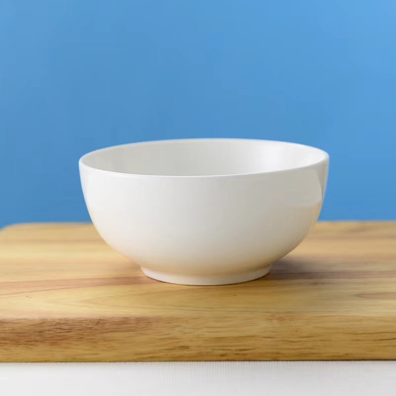 厂家直销优质中式白色酒店家用陶瓷新骨质瓷米饭碗骨汤碗餐具包邮