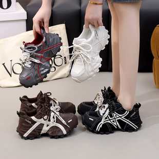 韩版 防滑鞋 底时尚 百搭老爹鞋 厚底增高运动鞋 新款 休闲鞋 女2026春季