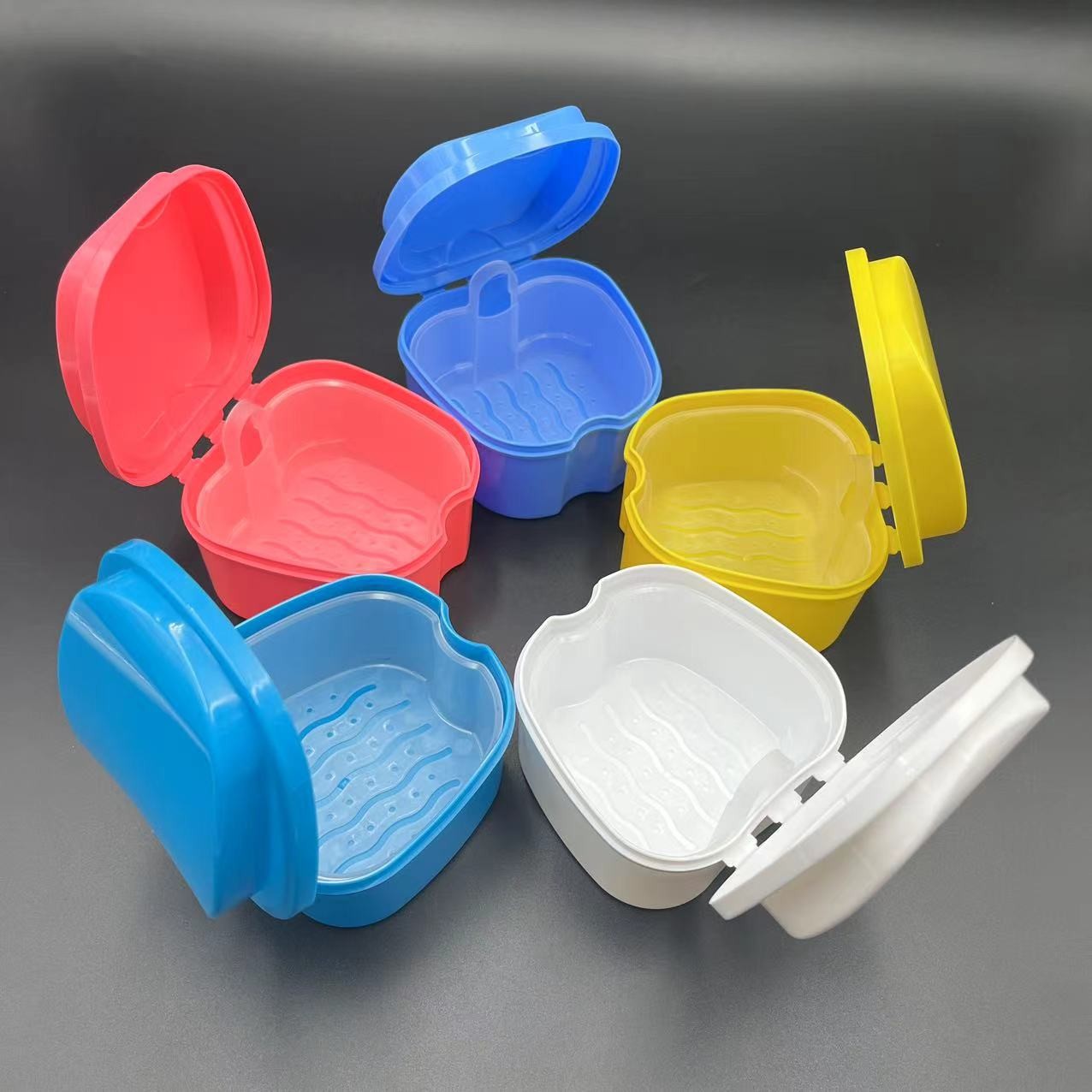 牙科假牙盒保持器盒储牙盒义齿模型盒正畸矫治器盒放置盒苹果牙盒