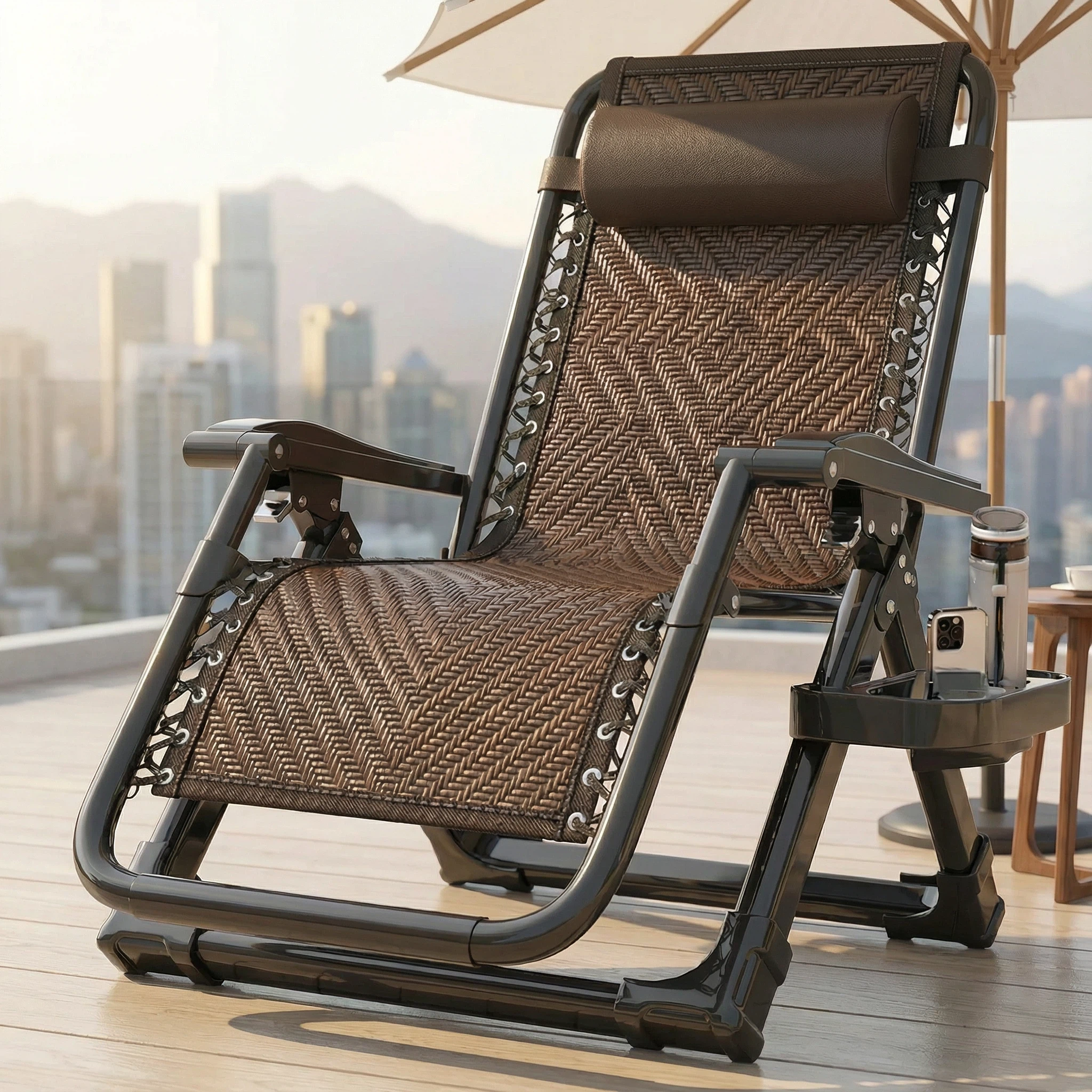 藤椅折叠午休办公室成人夏天