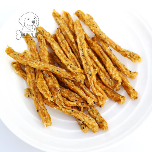 十年老店 胖刺儿家私房小食 三色藜麦鸡肉嚼嚼条80g 手工宠物零食
