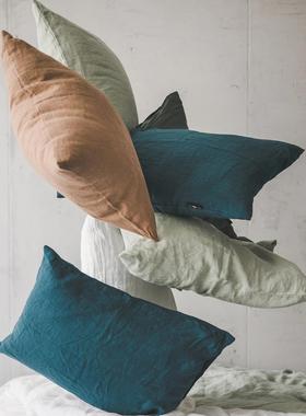 新品 纯汉麻Hemp水洗枕套48*74CM一个 不含枕芯  面料很舒服