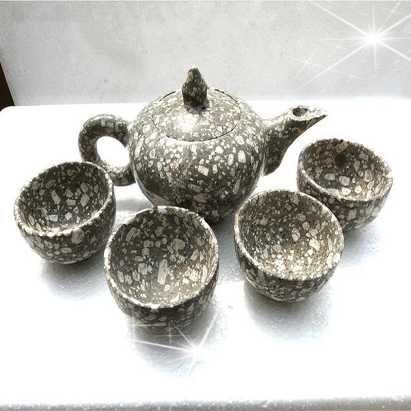 麦饭石茶具整套功夫茶壶水杯净化过滤天然原石净水厂家直销