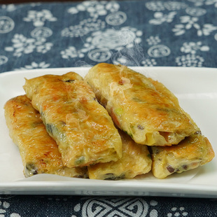 鸡丝腐皮卷 加腾利香煎鲜竹卷海鲜卷鸡卷广式早茶点心 20个/包