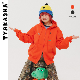 连帽开衫 新款 卫衣外套 上衣2025冬季 TYAKASHA塔卡沙男女情侣款