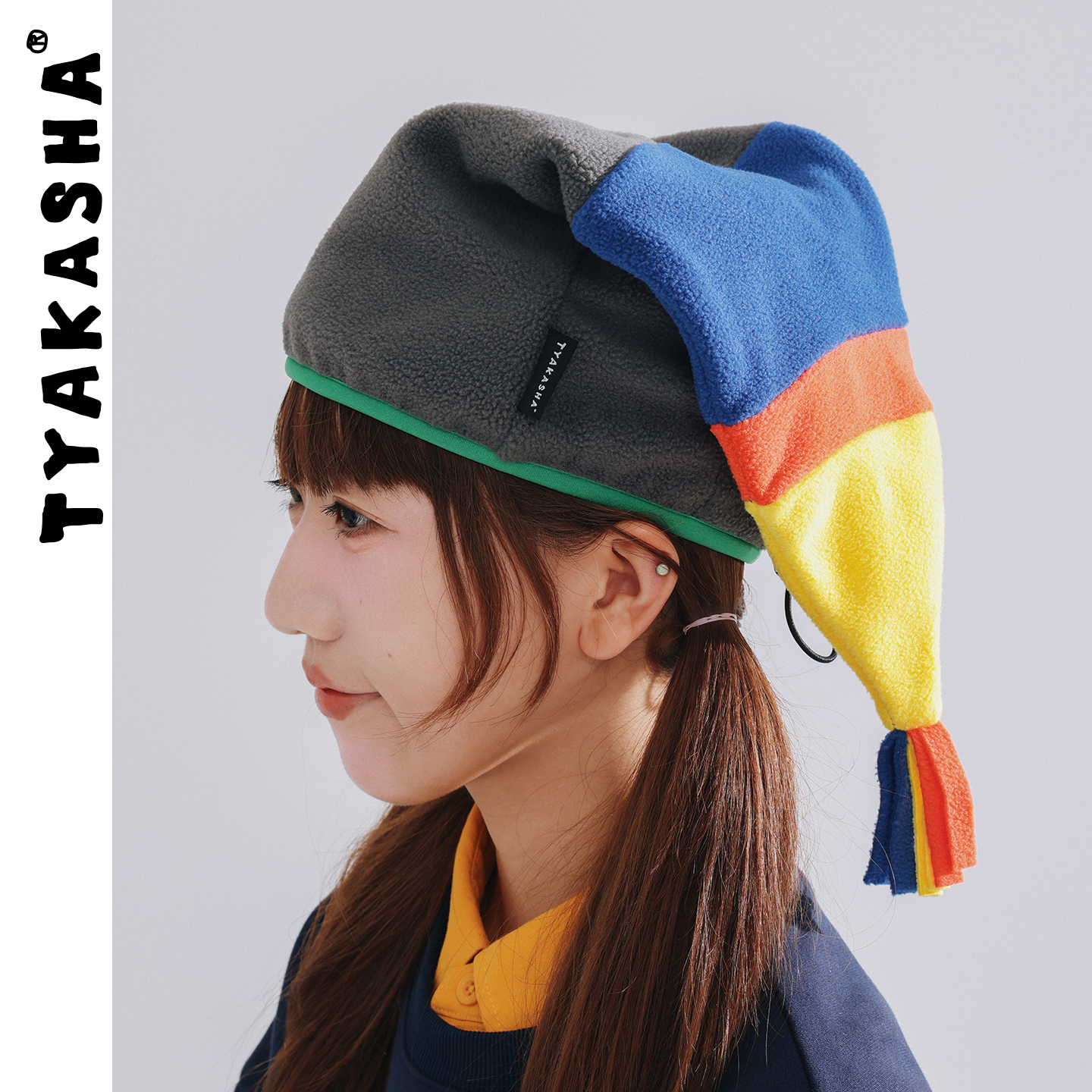 TYAKASHA塔卡沙帽子2025秋冬新款拼色冷帽趣味保暖帽子