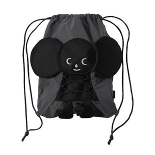 TYAKASHA塔卡沙书包运动拉绳背包束口袋趣味ORING造型双肩包