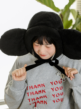 TYAKASHA塔卡沙黑色oring帽头套趣味玩偶帽子