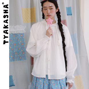 TYAKASHA塔卡沙外套女2025新款百搭外衣女款白色连帽外套