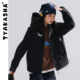 TYAKASHA塔卡沙男女情侣款 外套2025秋冬新款 连帽外套黑色休闲外套