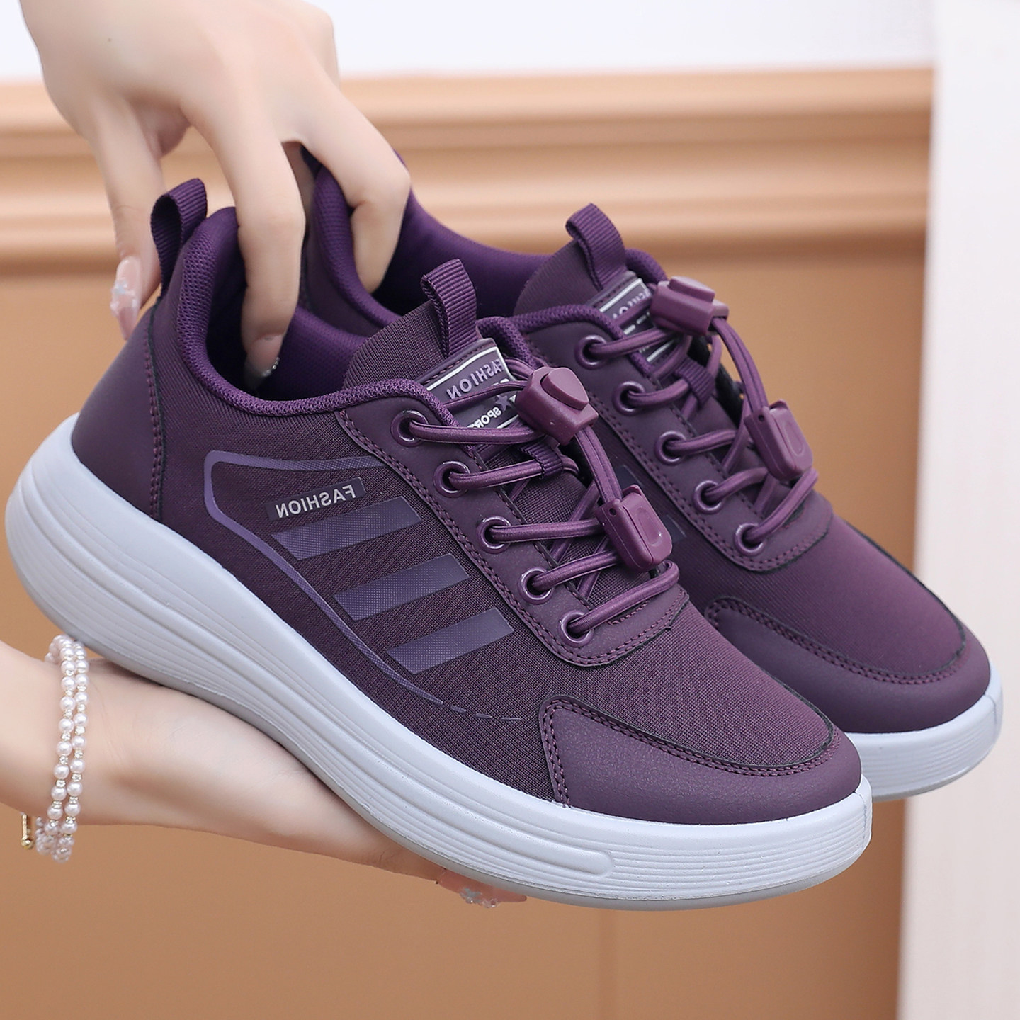 春秋季女鞋防滑软底健步鞋中老年人轻便舒适透气妈妈鞋休闲运动鞋,女鞋,健步鞋,淘宝优惠券,粉丝福利购,淘宝优惠卷