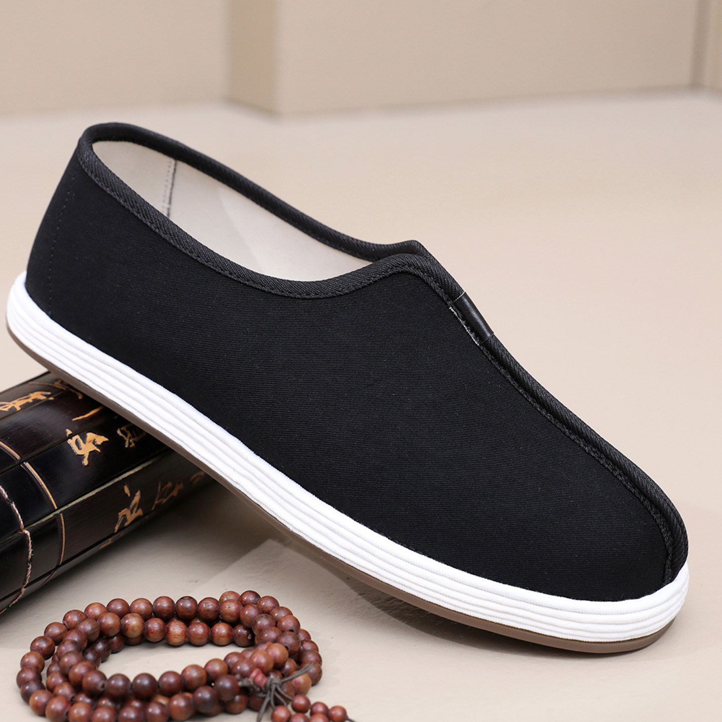 春季老北京千层底布鞋防滑手工居士中式僧鞋一脚蹬透气舒适休闲鞋,流行男鞋,布鞋,淘宝优惠券,粉丝福利购,淘宝优惠卷