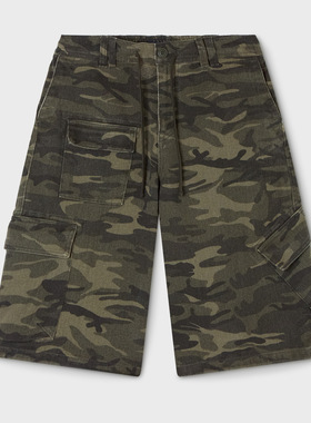 【黑炭】韩国代购直邮WHO.A.U 2026女士迷彩口袋短裤WHTHG1371F