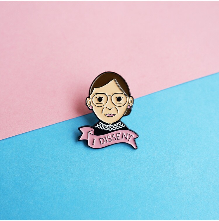 金斯伯格纪念徽章i dissent主义金属胸针漫画礼物固定英文致法官