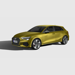 312.奥迪 S3 2021 3D模型 FBX汽车模型源文件