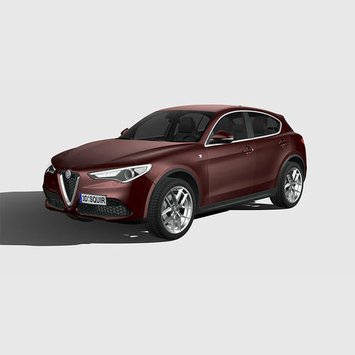 374.阿尔法罗密欧  Alfa Romeo 2020 3D模型 FBX汽车模型源文件