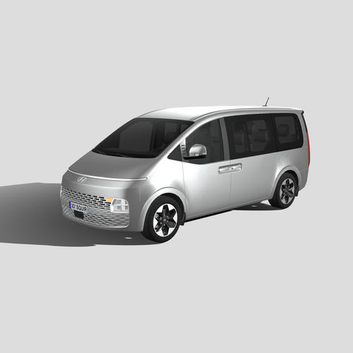 现代Staria 2022 汽车3D模型 三维轿车FBX模型PBR写实模型Blender