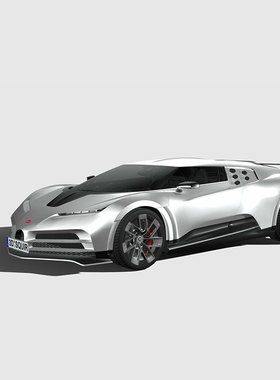 353.布加迪跑车  Bugatti Centodieci 2020 3D模型FBX汽车模型