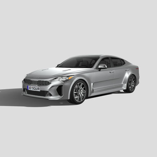 起亚Stinger GT 汽车3D模型 三维轿车FBX模型PBR写实模型 Blender