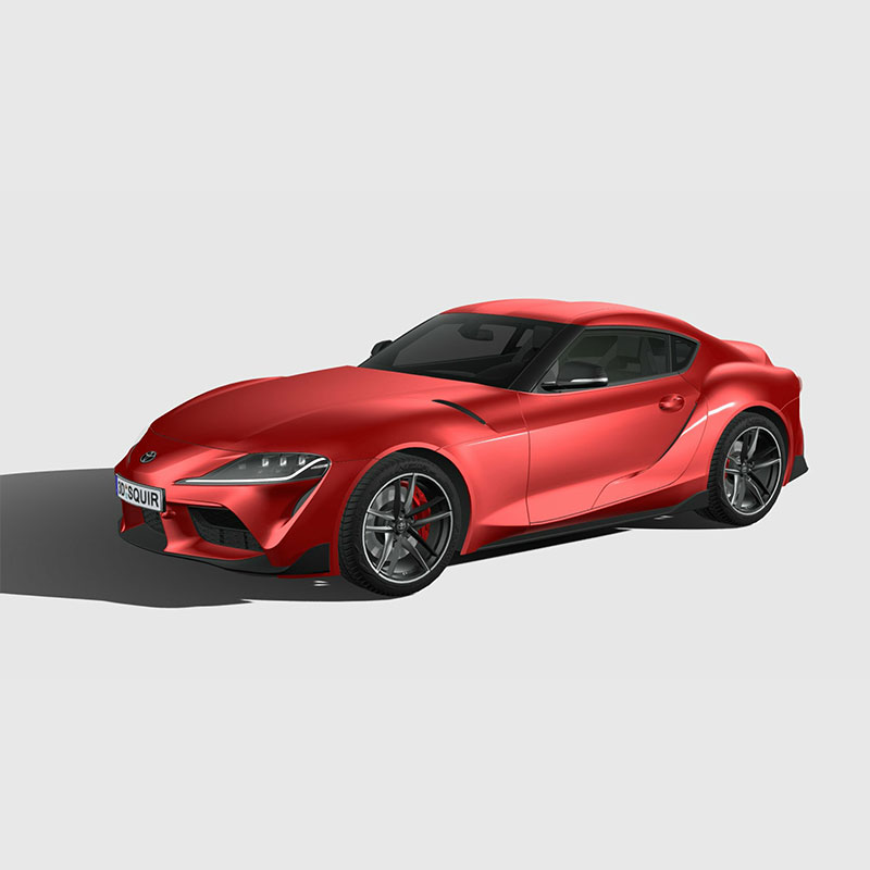 340.丰田轿跑 Toyota Supra 2020 lowpoly 3D模型 FBX汽车模型