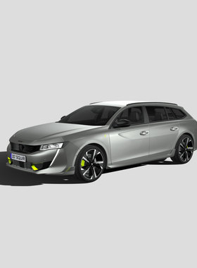 标志508 SW PSE 汽车3D模型 三维轿车FBX模型PBR写实模型 Blender