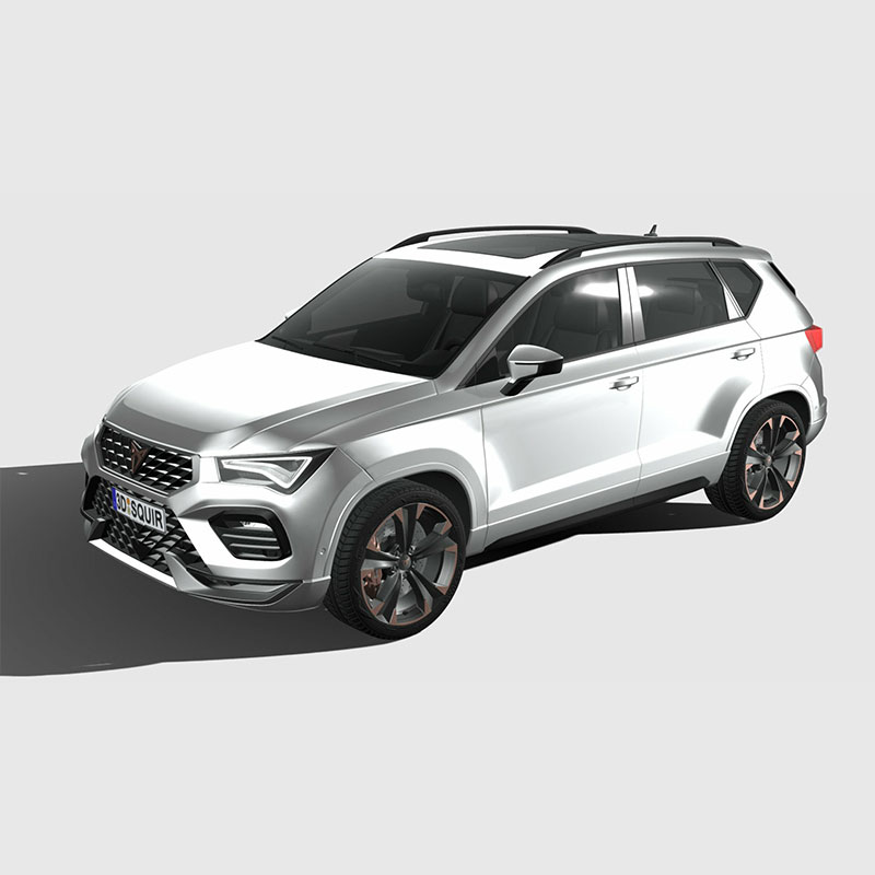 364.西雅特  Seat Ateca Cupra 2021 3D模型 FBX汽车模型