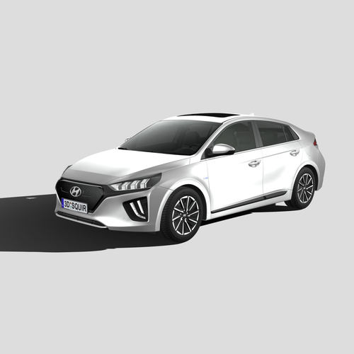 现代 Ioniq 汽车3D模型 三维轿车FBX模型PBR写实模型 Blender