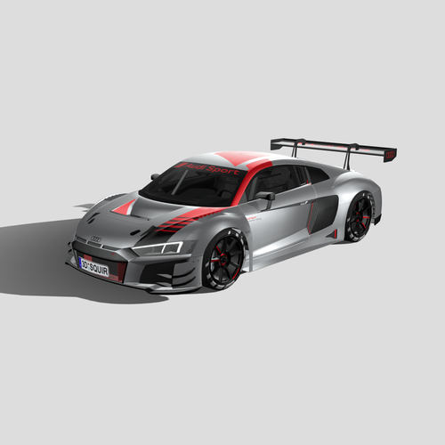 奥迪 R8 LMS GT3 汽车3D模型 三维轿车FBX模型PBR写实模型Blender