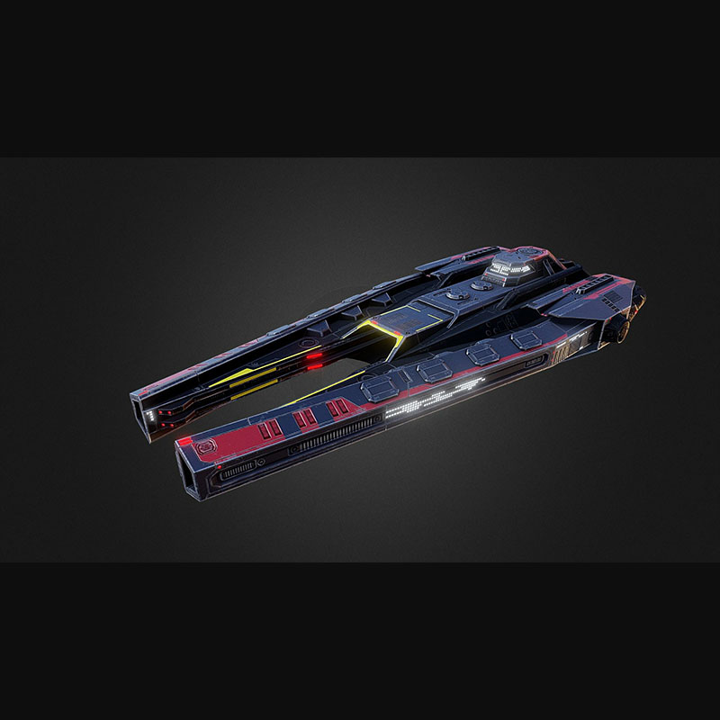 15.太空飞船宇宙飞船巡洋舰 科幻宇宙战舰 3D模型 FBX模型