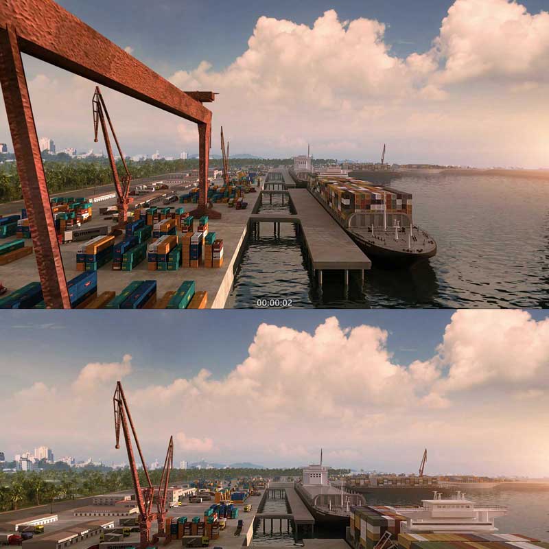 三维港口码头集装箱油轮 3D动画三维建筑漫游城市宣传片视频素材