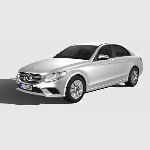 259.梅赛德斯奔驰 C-class basic 2020 3D模型 FBX汽车模型